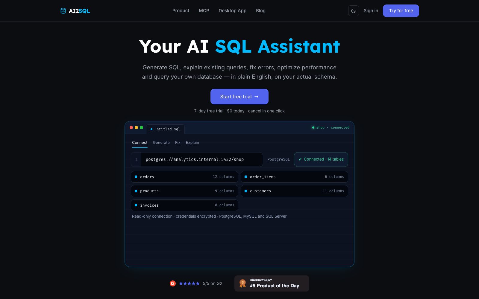 首页 - AI2sql