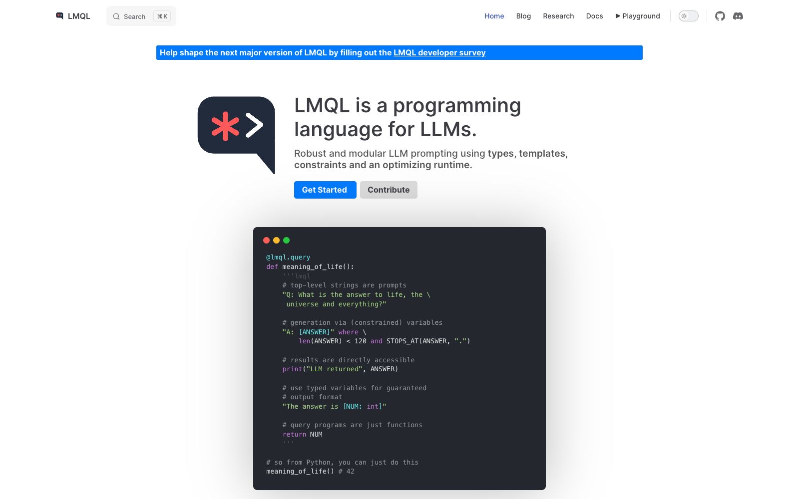 首页 - LMQL