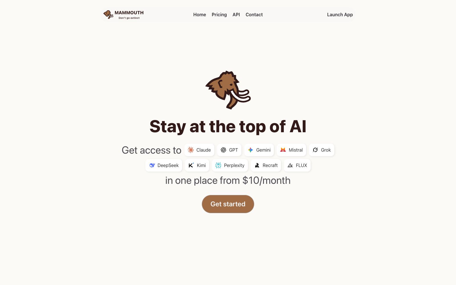 首页 - Mammouth AI