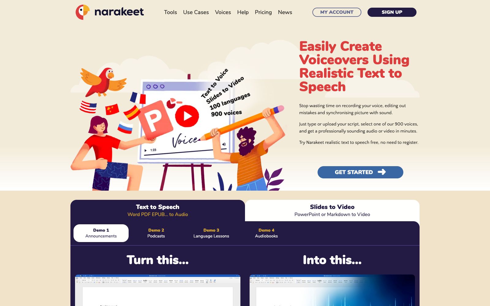 首页 - Narakeet