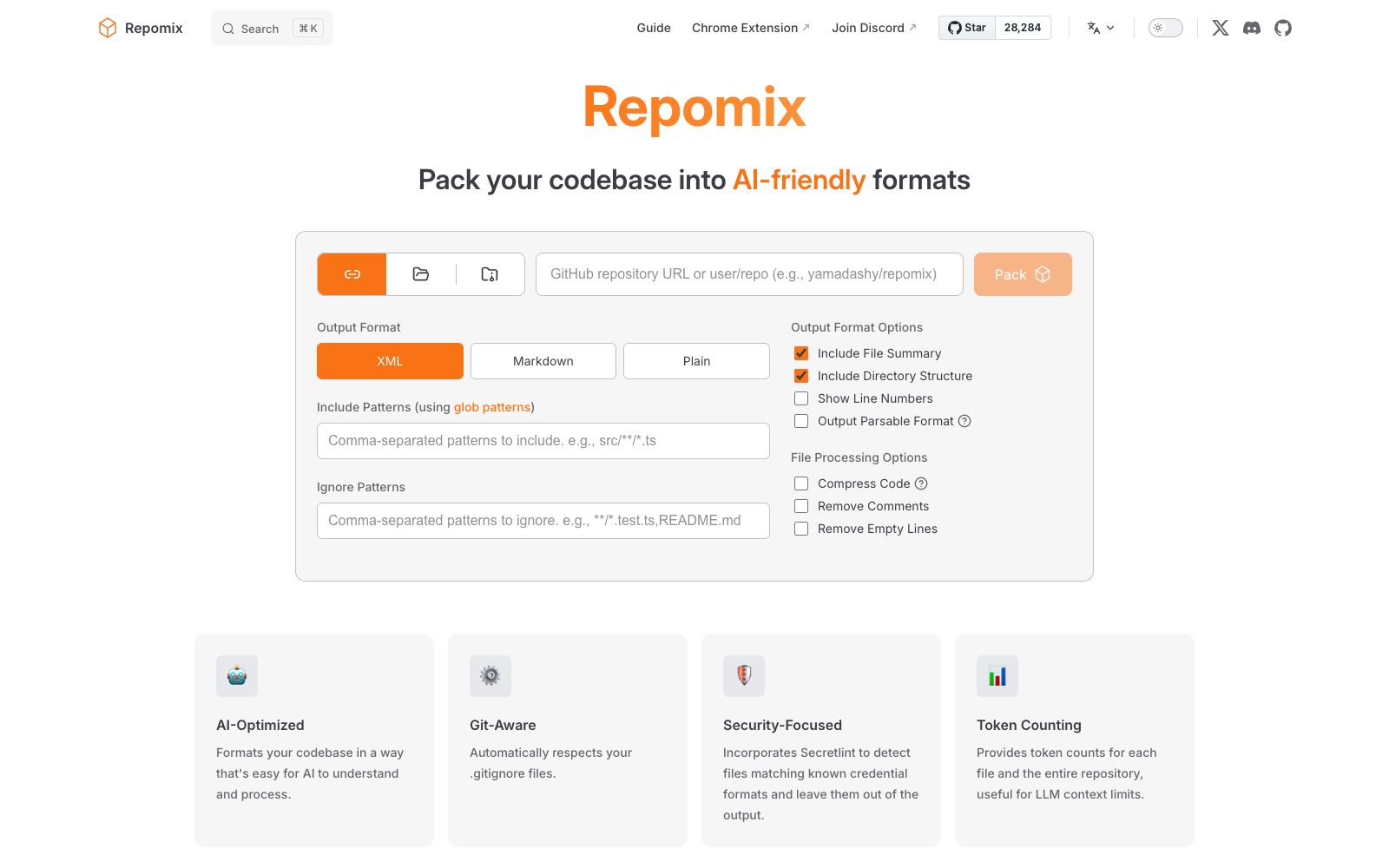 首页 - Repomix