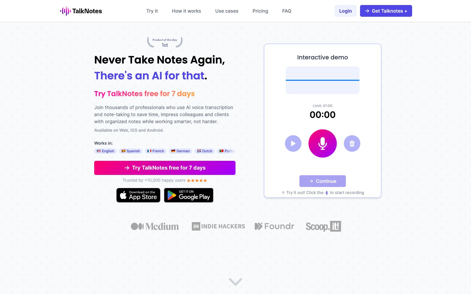 首页 - Talknotes