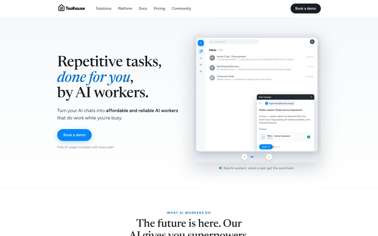 首页 - Toolhouse AI